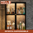 [Llevá 2 Pagá 1] Organizador de Baño de Acero Inoxidable y Vidrio con 3 Divisiones e Iluminación LED (¡Baño 5 Estrellas en tu Casa!)