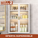 [Llevá 2 Pagá 1] Organizador de Baño de Acero Inoxidable y Vidrio con 3 Divisiones e Iluminación LED (¡Baño 5 Estrellas en tu Casa!)