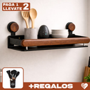 [Llevá 2 Pagá 1] Soporte para Especias de Cocina en Madera y Acero Inoxidable +REGALO: Kit de Utensilios de Cocina
