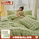 [Llevá 2 Pagá 1] Juego de Cama Completo Alina en Algodón Noble 100% (¡Tu cama como un hotel 5 estrellas!) + REGALO: 2 Fundas de Almohada