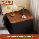 [Llevá 2 Pagá 1] Organizador de Mesita de Luz con 2 Cajones de Madera (¡Moderno y Práctico!)