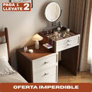 [Llevá 2 Pagá 1] Mesita Organizadora de Dormitorio de Madera con 4 Cajones y Compartimentos Inteligentes