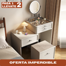 [Llevá 2 Pagá 1] Mesita Organizadora de Dormitorio de Madera con 4 Cajones y Compartimentos Inteligentes