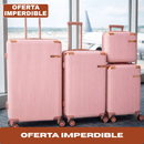 Kit de 4 Valijas Milano™ en ABS Reforzado con Giro 360° y Diseño Antirrayado