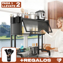 Organizador de Cocina Multifuncional en Acero Inoxidable + REGALO: Kit de Utensilios