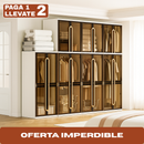 [Llevá 2 Pagá 1] Armario Organizador Desmontable con Divisiones Inteligentes y Puertas Ahumadas