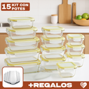 Kit con 15 Frascos Herméticos de Vidrio + 10 Vasos de Vidrio Aruba [¡ÚLTIMAS UNIDADES EN STOCK!]