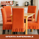 [Llevá 6 Pagá 3] Fundas de Lujo Elásticas Noele con Protección Antimanchas y Ajuste Perfecto (¡Transformá tus sillas en segundos!)