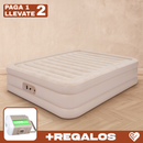 [Llevá 2 Pagá 1] Colchón Inflable King Portátil con Revestimiento Triple Antidesgarro +REGALO: Bomba de Aire Eléctrica