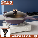 [Llevá 2 Pagá 1] Sartén Antiadherente Premium con Revestimiento Duradero, Cocción Uniforme y Limpieza Fácil + REGALO: Kit de Utensilios