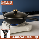 [Llevá 2 Pagá 1] Sartén Antiadherente Premium con Revestimiento Duradero, Cocción Uniforme y Limpieza Fácil + REGALO: Kit de Utensilios