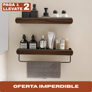 [Llevá 2 Pagá 1] Organizador de Baño de Madera con Escurridor y Diseño Moderno